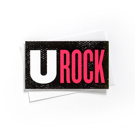 Mini U Rock Tag Card