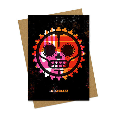 Gracias Skull Greeting Card