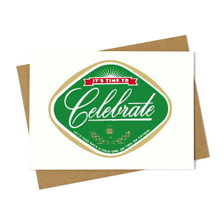 Beer Label Celebrate Card