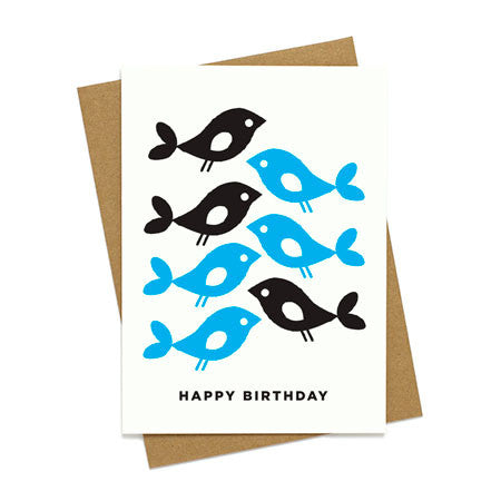 Happy Birthday Birds Card