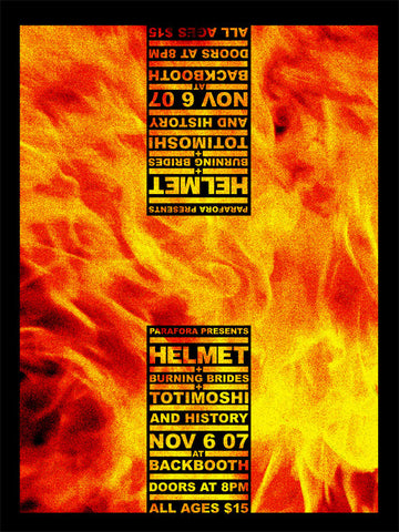 Helmet Music Gig Poster