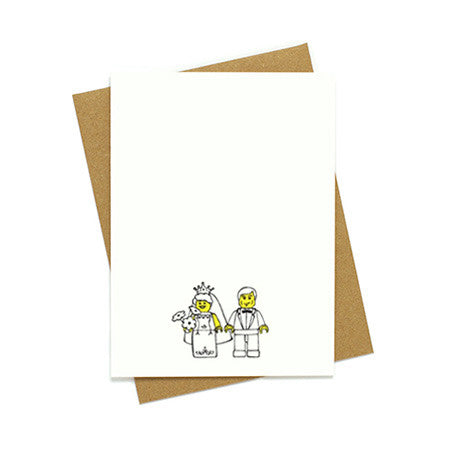 Toy Bride and Groom Card