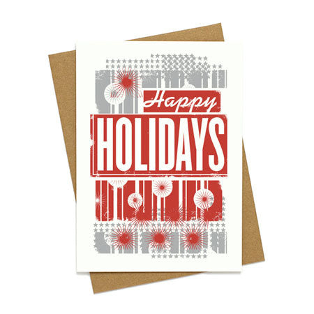 Happy Holidays Retro Card