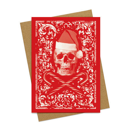 Christmas Skull Greeting Card