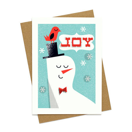 Joy Snowman Holiday Card