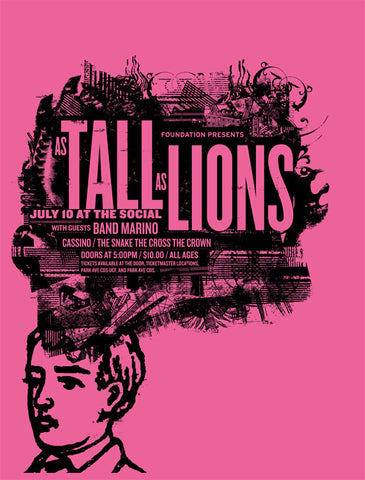 As Tall As Lions Music Gig Poster