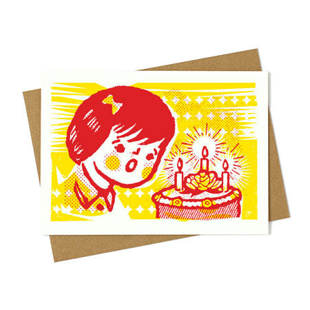 Birthday Girl with Cake