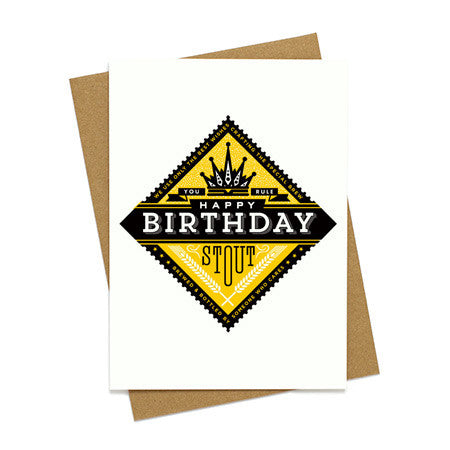 Birthday Stout Beer Card