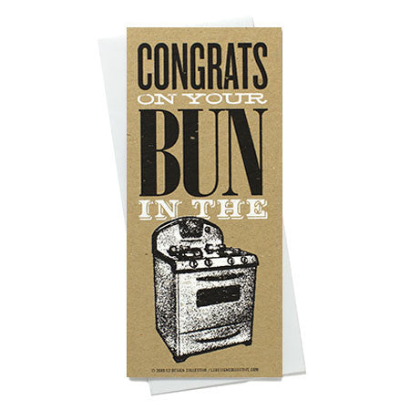 Bun in the Oven Baby Shower Card