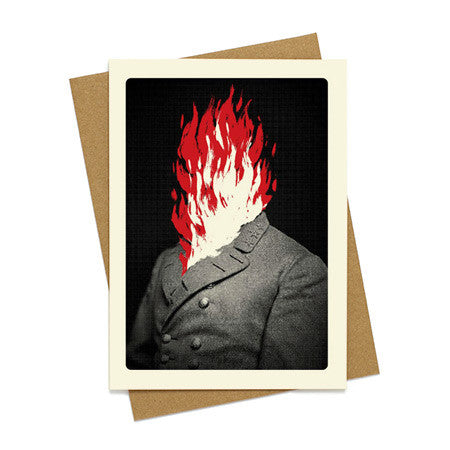 Flaming Man Greeting Card