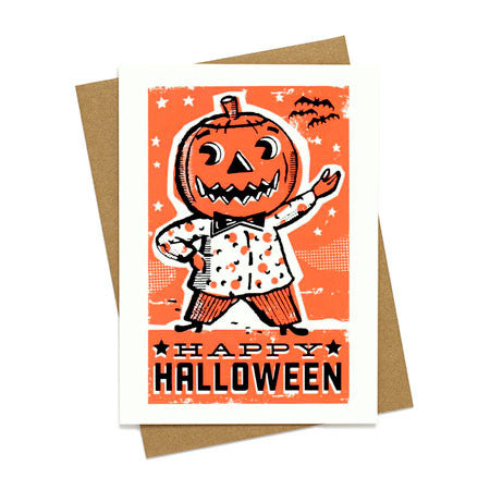 Pumpkin Man Halloween Card