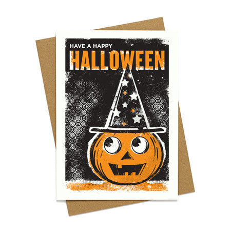 Pumpkin Witch Halloween Card