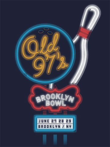 Old 97's Bowling Music Gig Poster