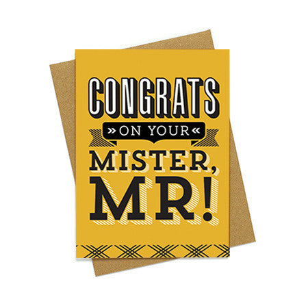Congrats on Your Mister Card