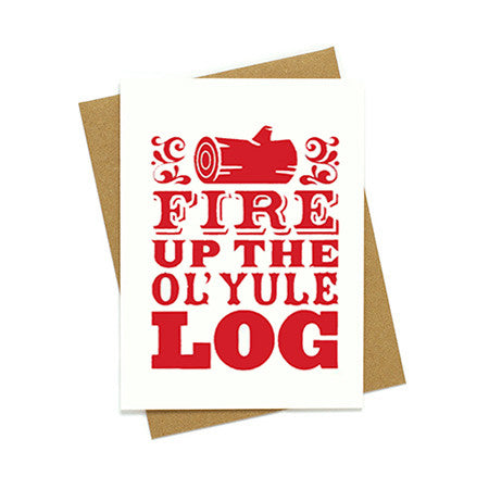 Yule Log Holiday Card