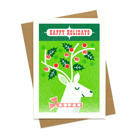 Happy Holiday Reindeer Card